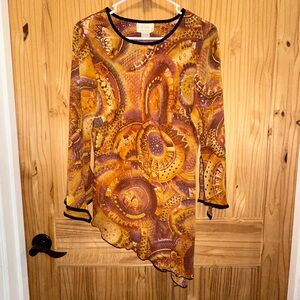 Asymmetrical Paisley Blouse